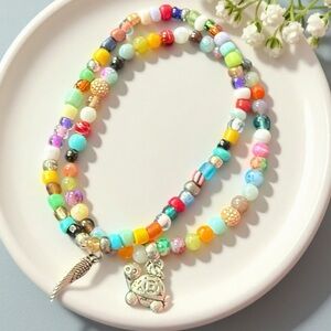 Hand Crafted Multicolor Beaded Bracelet Set